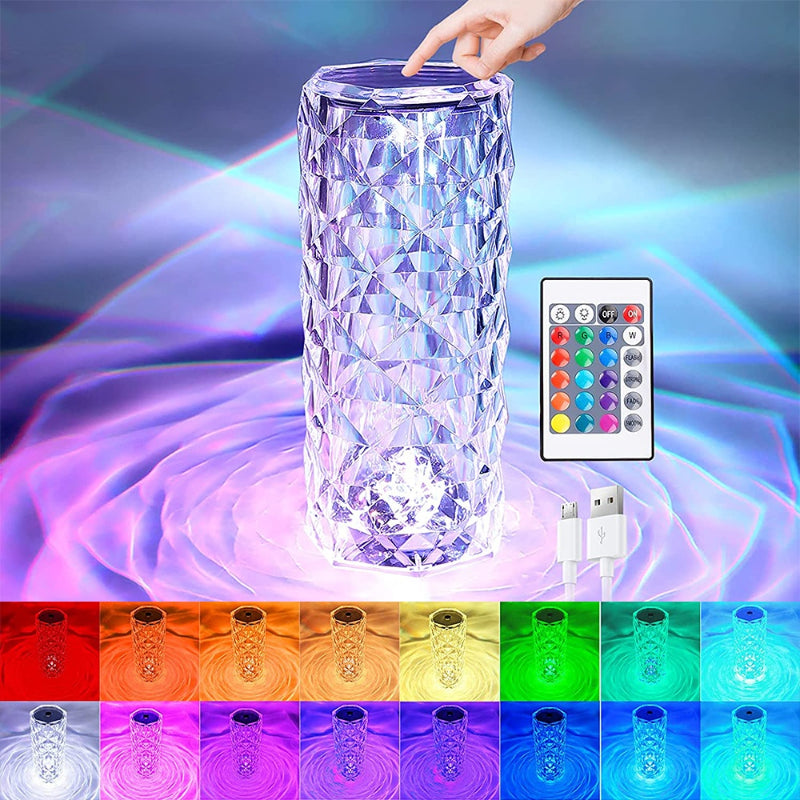 Illuminating LED Crystal Table Lamp
